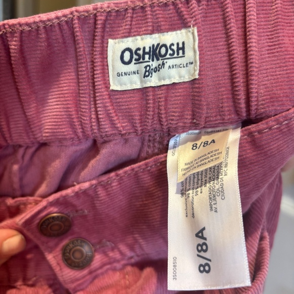 Osh Kosh girls dusty rose corduroy pants 8 - Picture 2 of 2